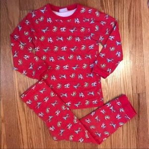 Agabang Boys Size 6 Red Puppy Pajamas Set EUC